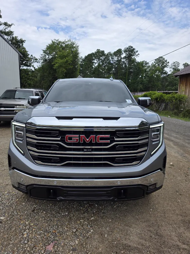 GMC Sierra front end after a hand-cut window tint